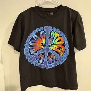 Woodstock 1969 Colorful Tie-Dye Short Sleeve Concert Tee